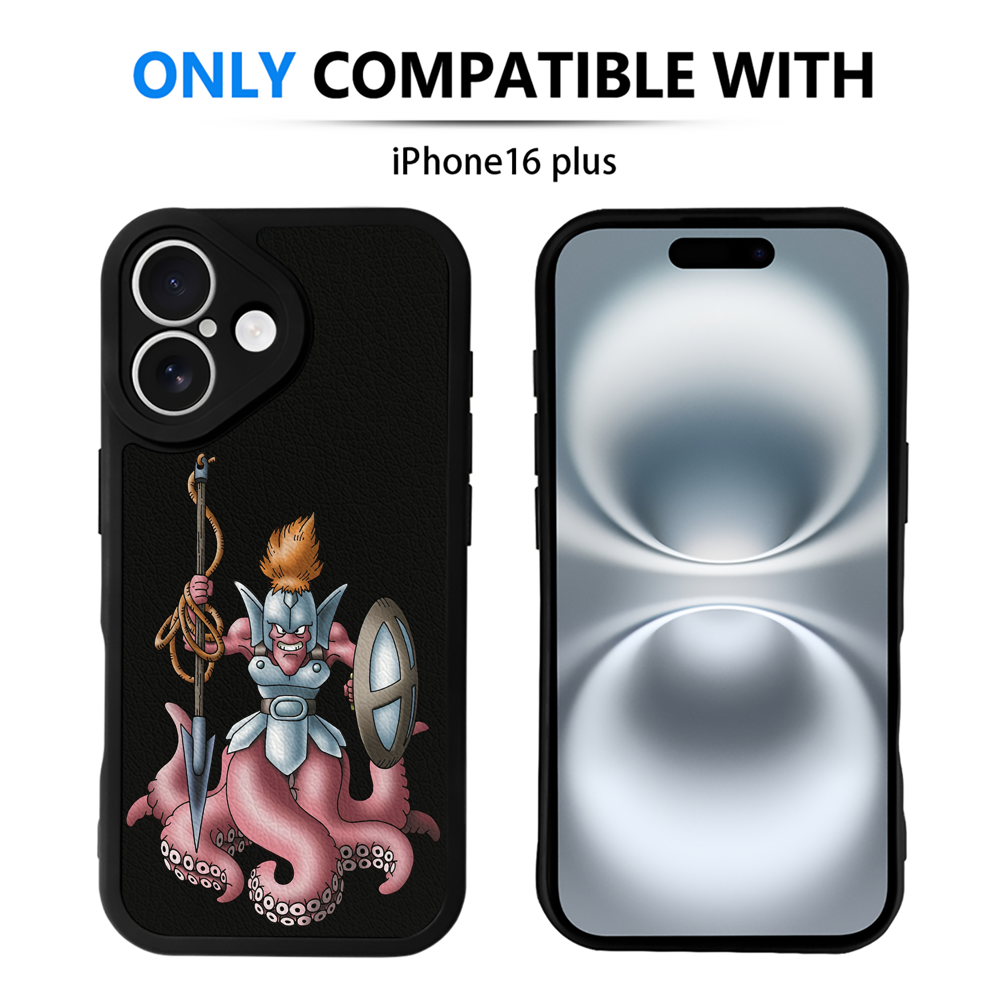 （画像用） ドラゴンクエスト Doragon Kuesuto Dragon Quest 【iPhone 16シリーズ対応】シリコンスマホケース（レザー調） 材質：シリコン